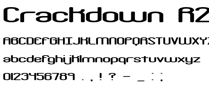 Crackdown R2 BRK font